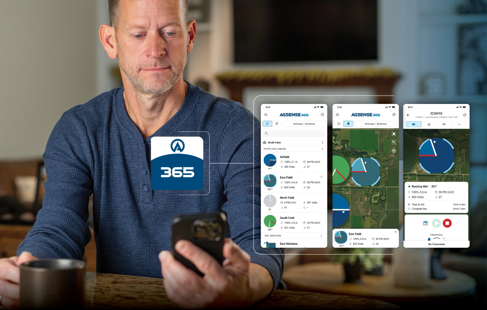 AgSense 365 remote monitoring and control for center pivot irrigation systems