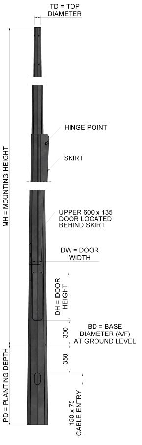 Drawing-Derwent-Mid-hinged-Octagonal-Column
