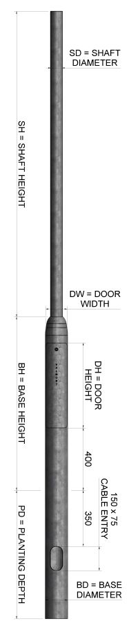 Tubular Steel Lighting Column Valmont Stainton