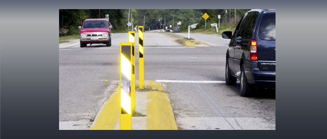 Carsonite model CIB Dual Sided Marker for roadway safety